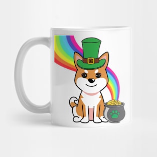 Cute orange dog is a leprechaun Mug